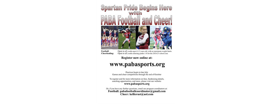 Football and Cheer Registration 