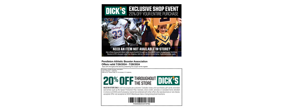 Dick's 20% Off Savings Days!